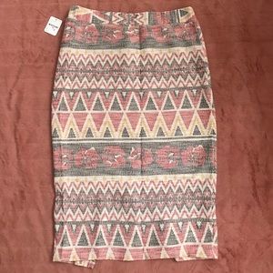 Printed Midi Skirt- NWT- Large